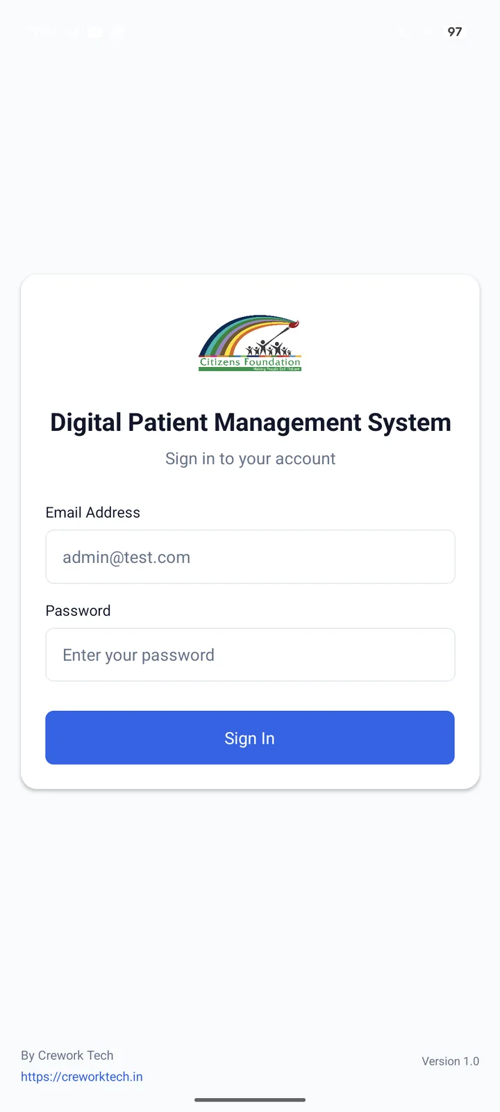 Login Screen