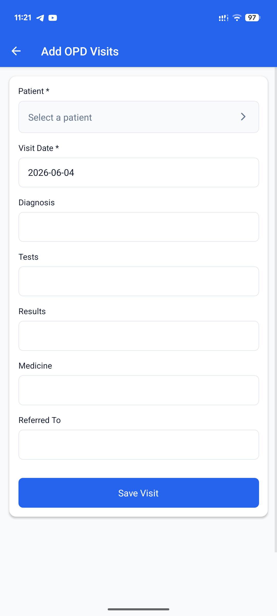OPD Visit Form