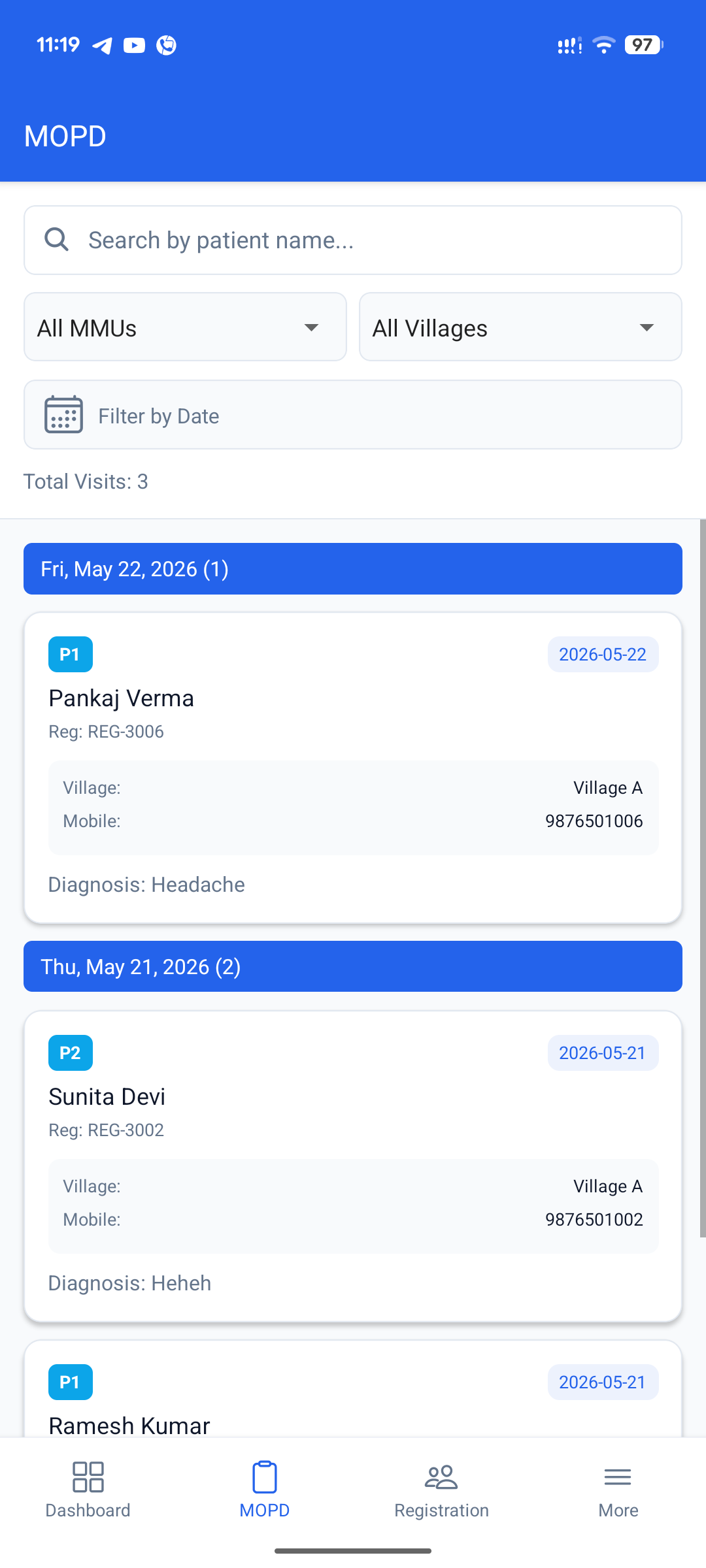 OPD Visit List