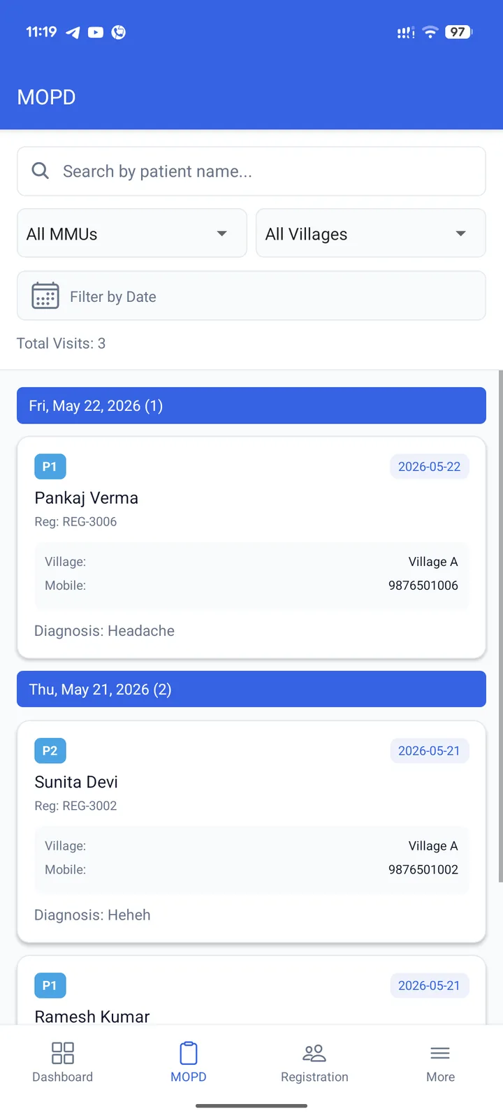 OPD Visit List