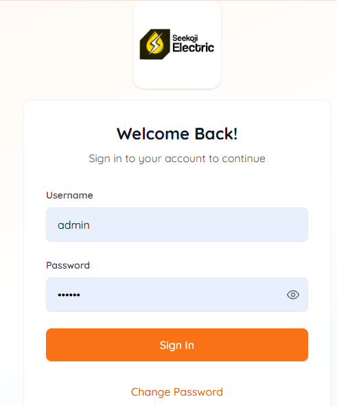 Login Screen